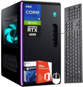 Dell Alienware Aurora R16 Gaming Desktop Computers, Intel i9-14900KF(24 Cores, Up to 6.0 GHz), GeForce RTX 4090 24 GB GDDR6X(Beats RTX 5080), 64 GB DDR5, 8 TB SSD, Windows 11 Pro, Office Pro 2024