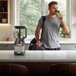 Ninja Blender, Compact Kitchen System, 1200W, 3 Functions for Smoothies, Dough & Frozen Drinks with Auto-IQ, 72-oz.* Blender Pitcher, 40-oz. Processor Bowl & 18-oz. Single-Serve Cup, Grey, AMZ493BRN