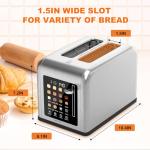Stainless Steel Touch Screen 2-Slice Toaster