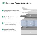 Novilla Queen Mattress, 12 Inch Hybrid Mattress Queen with Comfort Foam,Innerspring Pillow Top Mattresses in a Box, Pressure & Pain Relief, Soft Feel but Supportive