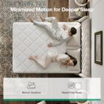 Novilla Queen Mattress, 12 Inch Hybrid Mattress Queen with Comfort Foam,Innerspring Pillow Top Mattresses in a Box, Pressure & Pain Relief, Soft Feel but Supportive