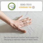 NapQueen 8 Inch Queen Size Mattress, Bamboo Charcoal Memory Foam Mattress, Bed in a Box, White