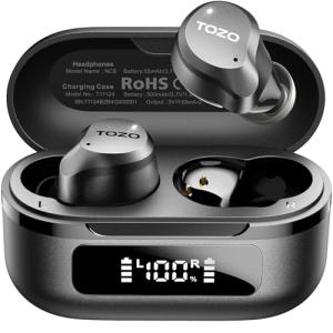 TOZO Wireless Noise Cancelling Earbuds with 59H Playtime