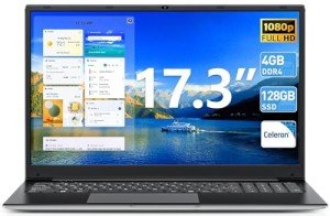 Naclud 17.3" Windows 11 Laptop with Core i3