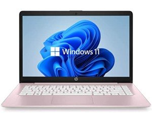 HP 14" HD Laptop with Intel Celeron, Pink