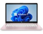 HP 14" HD Laptop with Intel Celeron, Pink