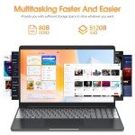 SGIN 15.6-Inch Laptop - i3, 8GB RAM, 512GB SSD