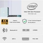 Compact Mini PC with 12th Gen Pentium and 16GB RAM