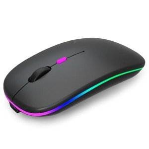 AIKOKOK Bluetooth Rechargeable Wireless Mouse - Black