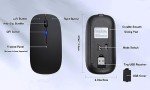 AIKOKOK Bluetooth Rechargeable Wireless Mouse - Black