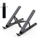 Adjustable Portable Laptop Stand for Desk - Black