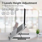 Adjustable Portable Laptop Stand for Desk - Black