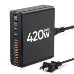 420W 10-Port USB C & A Fast Charger