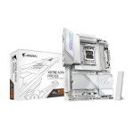 GIGABYTE X870E AORUS PRO ICE AMD AM5 LGA 1718 Motherboard, ATX, DDR5, 4X M.2, PCIe 5.0, USB4, WIFI7, 2.5GbE LAN, EZ-Latch, 5-Year Warranty