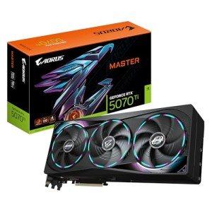 Gigabyte AORUS GeForce RTX 5070 Ti Master 16G Graphics Card - 16GB GDDR7, 256 Bit, PCI-E 5.0, 2670 MHz Core Clock, 3 x DP 2.1a, 1 x HDMI 2.1b, NVIDIA DLSS 4, GV-N507TAORUS M-16GD