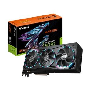 GIGABYTE AORUS GeForce RTX 5070 Master 12G Graphics Card, 12GB 192-bit GDDR7, PCIe 5.0, WINDFORCE Cooling System, GV-N5070AORUS M-12GD Video Card