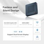 BOSGAME Fanless Mini PC with Intel N4020