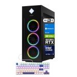 HP OMEN 45L GT22 AI Gaming Desktop, Intel Ultra 9 285k (>i9-14900F), RTX 4080 Super, 64GB DDR5 RAM, 2TB SSD, Black Glass Front, 1000W 80+ Gold PSU, Bundle with Machenike K500B RGB Keyboard
