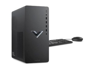 HP Victus 15L Gaming Desktop PC, AMD Ryzen 5 5600G, AMD RX6400, 8GB RAM, 512GB SSD, Mica Silver, Windows 11 Home, TG02-0013w