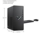 HP Victus 15L Gaming Desktop PC, AMD Ryzen 5 5600G, AMD RX6400, 8GB RAM, 512GB SSD, Mica Silver, Windows 11 Home, TG02-0013w