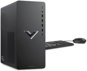 HP Victus 15L Gaming Desktop PC, AMD Ryzen 5 5600G, AMD RX6400, 32GB RAM, 1TB SSD, Mica Silver, Windows 11 Home, TG02-0013w