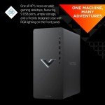 HP 2023 Victus 15L Gaming Desktop PC, AMD 6-Core Ryzen 5600G Processor (Up to 4.4 GHz), 16GB RAM, 512GB NVMe, AMD Radeon RX6400, Mouse and Keyboard, Win 11 Home, Mica Silver, with HDMI Accessory