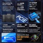 HP Victus 15L i7 RTX 4060 Ultimate Gaming Desktop, Intel i7-14700F (Beats i9-12900F), GeForce RTX 4060, 32GB RAM, 1TB SSD, RJ-45, DisplayPort, Wi-Fi 6, W11H, Black Bundle with Adata 512 External SSD