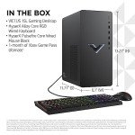 HP Victus 15L Gaming Desktop Bundle, 13th Generation Intel Core i5-13400F, 8 GB RAM, 512 GB SSD, NVIDIA GeForce RTX 3050 Graphics, Windows 11 Home, TG02-1020h (2023),Black