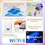 HP Victus Pro 15L i7 RTX 4060 Premium Gaming Desktop, Intel i7-14700F, GeForce RTX 4060, 3D Modeling, 32GB RAM, 1TB SSD, Wi-Fi 6, DP Port, Type-C, Windows 11 Pro, Bundle with ADATA 512GB External SSD