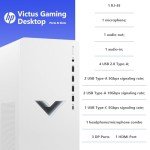HP Victus 15L VR-Ready RTX 4060 Tower Gaming Desktop, Intel i5-14400F (Beats Intel i7-13650HX), RTX 4060, 32GB RAM, 1TB SSD, Wi-Fi 6, Win11 Home, Bundle with Machenike Mechanical K500B Gaming Keyboard