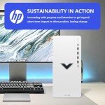 HP Victus 15L VR-Ready RTX 4060 Tower Gaming Desktop, Intel i5-14400F (Beats Intel i7-13650HX), RTX 4060, 32GB RAM, 1TB SSD, Wi-Fi 6, Win11 Home, Bundle with Machenike Mechanical K500B Gaming Keyboard