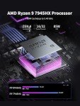 AtomMan G7 PT Mini PC AMD Ryzen 9 7945HX, 16C/32T,8 GB GDDR6 AMD Radeon RX 7600M XT, 32GB DDR5 RAM 1TB PCIe4.0 SSD Mini Gaming PC, HDMI2.1/DP2.0/USB-C,WiFi7,BT5.4,2.5G LAN,2xPCIe4.0&PCIe5.0 SSD Slots
