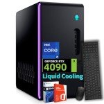 Alienware Aurora R16 Gaming PC Desktop, NVIDIA RTX 4090 24GB (Beats RTX 5080), Intel i9 14900KF, AlienFX Liquid Cooling, 64 GB DDR5, 2 TB SSD, Custom RGB Lights, Windows 11 Pro, Office Pro Lifetime