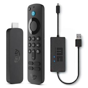 Amazon Fire TV Stick 4K with USB Power Cable (eliminates the need for AC adapter)