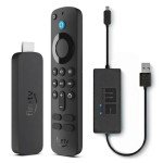 Amazon Fire TV Stick 4K with USB Power Cable (eliminates the need for AC adapter)