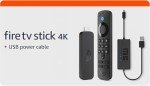 Amazon Fire TV Stick 4K with USB Power Cable (eliminates the need for AC adapter)