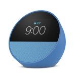 Amazon Echo Spot (newest model), Great for nightstands, offices and kitchens, Smart alarm clock with Alexa, Ocean Blue