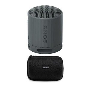 Sony SRS-XB100 Wireless Bluetooth Portable Lightweight Travel Speaker (Black) with Travel case Bundle (2 Items)