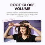 Wavytalk Airflow Styler Curling Iron, Cool Curl, 360° Cool Air Lock in Style for Lasting Curls, Reduces Damage, 2 in 1 Hair Straightener and Curler, 1 Inch, Anti-Scald for Short Long Hair, Pink