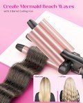 wavytalk curling wand set 5 in 1 curling brush, Pink