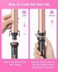 wavytalk curling wand set 5 in 1 curling brush, Pink