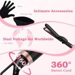 Ufree 5 in 1 Curling Iron with Interchangeable Ceramic Barrels (0.35"-1.25"), Curling Wand Set with Flat Iron Hair Straightener, Instant Heat Up, Dual Voltage Hair Curler, Gifts for Women