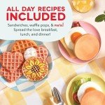 DASH Multimaker Mini System - Waffle Maker with Six 4” Removable Plates & Storage Case: Waffle Iron & Griddle, 4-in-1 Mini Waffle Maker for Kids and Families – Nonstick Surface, Just Add Batter (Aqua)