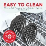 DASH Multimaker Mini System - Waffle Maker with Six 4” Removable Plates & Storage Case: Waffle Iron & Griddle, 4-in-1 Mini Waffle Maker for Kids and Families – Nonstick Surface, Just Add Batter (Aqua)