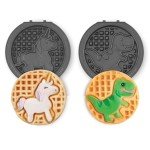 DASH Multimaker Mini System Two 4” Nonstick Removable Waffle Plates Set (Unicorn & Dinosaur) - 2Pc Plate Pack for Waffle Iron & Griddle, Compatible with Dash MultiMaker Mini System, Nonstick Surface