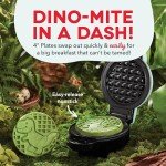 DASH Multimaker Mini System Two 4” Nonstick Removable Waffle Plates Set (Unicorn & Dinosaur) - 2Pc Plate Pack for Waffle Iron & Griddle, Compatible with Dash MultiMaker Mini System, Nonstick Surface
