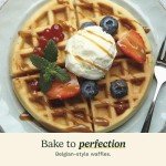 Cuisinart WAF-F30 Round Flip Belgian Waffle Maker, Black/Silver, 1 inch thick