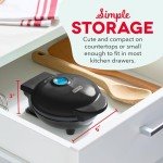 DASH Mini Waffle Maker - 4” Waffle Mold, Nonstick Waffle Iron with Quick Heat-Up, Nonstick Surface - Perfect Mini Waffle Maker for Kids and Families, Just Add Batter (Black)