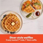 bella Flip-n-Store Belgian Waffle Maker, EverGood™ Ceramic Nonstick Coating, Fits-anywhere™ Kitchenware, Power Indicator Light & Touch Handle, 7” Wide & 1" Deep Plates, 1000 Watt, Surf