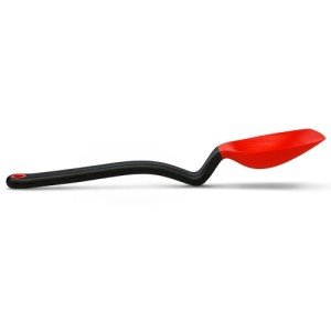 Dreamfarm Supoon Non-Stick Sit-Up Silicone Scraping, Serving, Cooking Spoon Measures 5ml Tsp & 15ml Tbsp - 11" Red